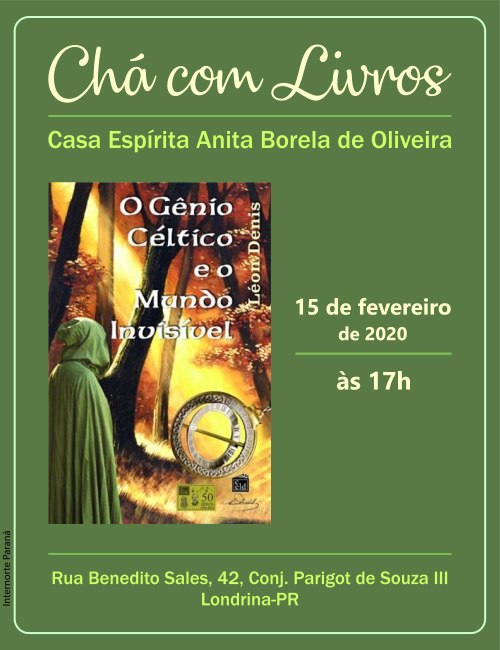 Chá com Livros - Casa Espírita Anita Borela de Oliveira - fevereiro/2020 1