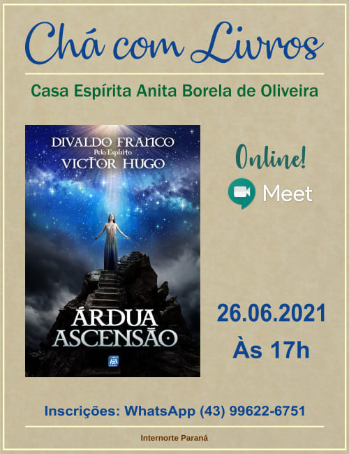 Chá com Livros - Casa Espírita Anita Borela de Oliveira - junho/2021 1