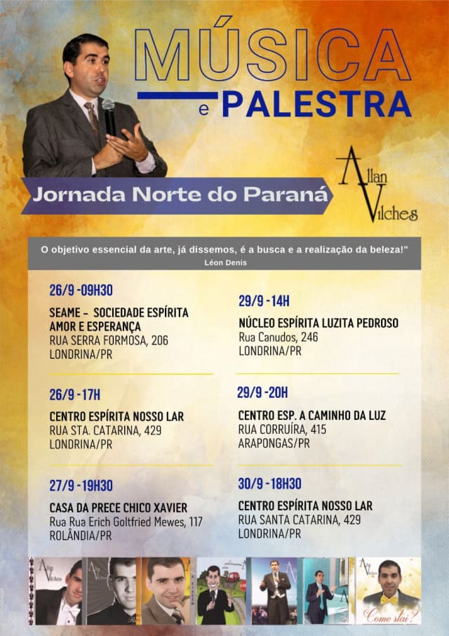 Música e Palestra com Allan Vilches - Jornada Norte do Paraná - 26 a 30 de setembro de 2021 1