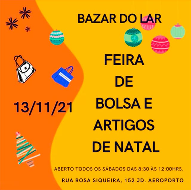 Feira de Bolsa e Artigos de Natal - Bazar do Lar Anália Franco - 13 de novembro de 2021 1