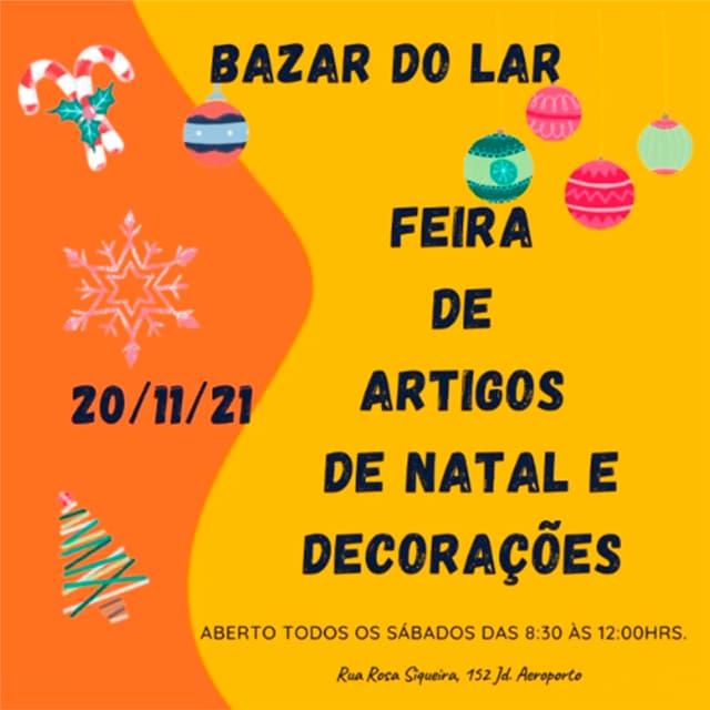 Feira de Artigos de Natal e Decorações - Bazar do Lar Anália Franco - 20 de novembro de 2021 1