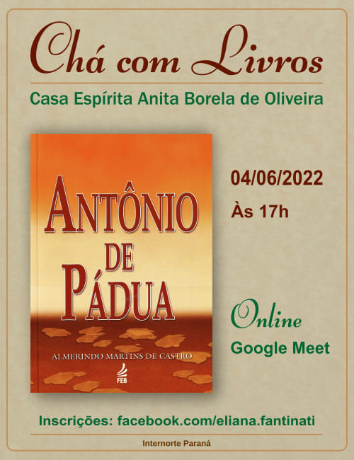 Chá com Livros - Casa Espírita Anita Borela de Oliveira - maio/2022 1