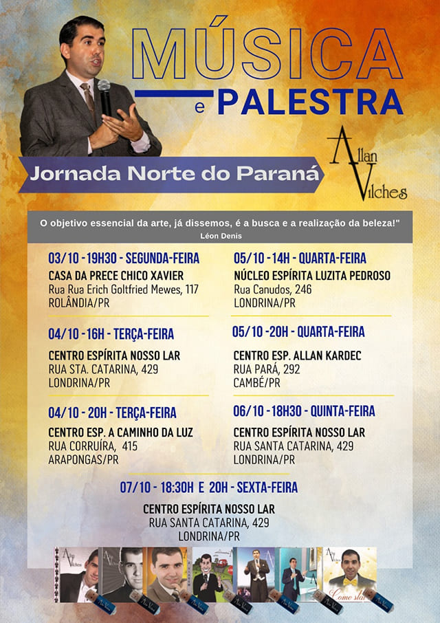 Música e Palestra com Allan Vilches - Jornada Norte do Paraná - outubro de 2022 1