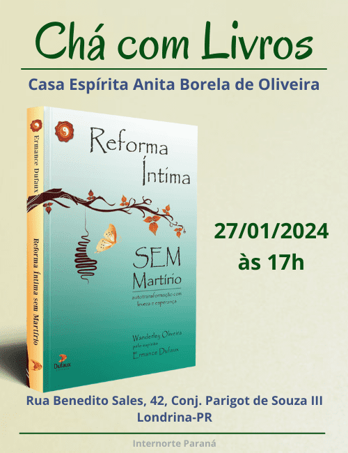 Chá com Livros - Casa Espírita Anita Borela de Oliveira - 27 de janeiro de 2024 1