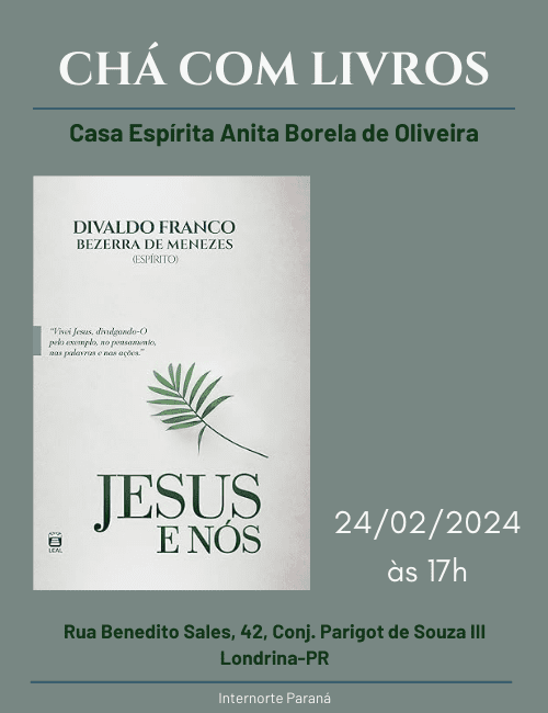 Chá com Livros - Casa Espírita Anita Borela de Oliveira - 24 de fevereiro de 2024 1