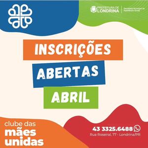 Cursos do Clube das Mães Unidas - Londrina-PR - mês de abril de 2024 11