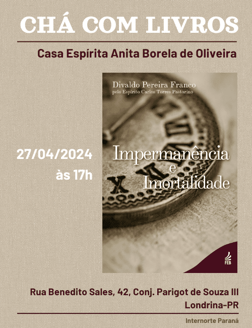 Chá com Livros - Casa Espírita Anita Borela de Oliveira - 27 de abril de 2024 12