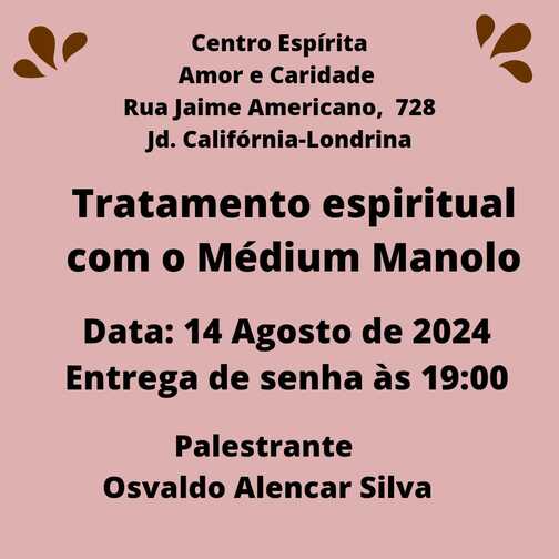 Tratamento espiritual com o médium Manolo 3