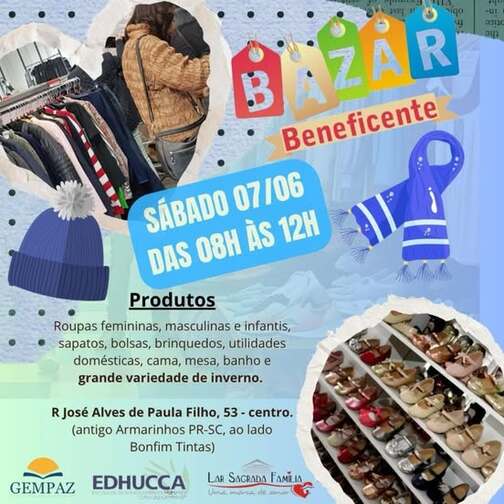 Bazar Beneficente da EDHUCCA - Apucarana - 07 de junho de 2025, das 8h às 12h 1
