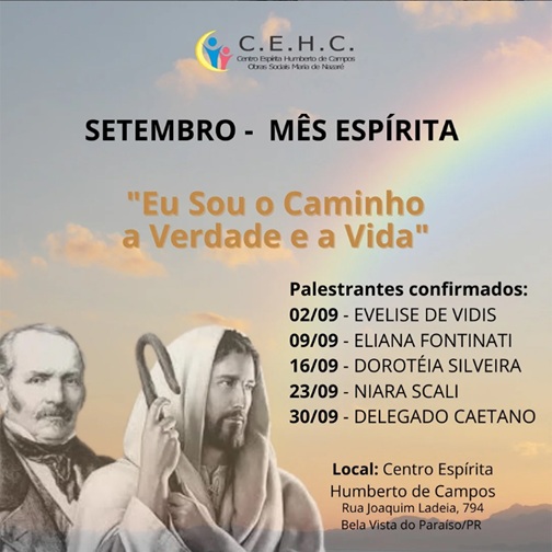 Mês Espírita do C.E. Humberto de Campos - Bela Vista do Paraíso - setembro/2025 1