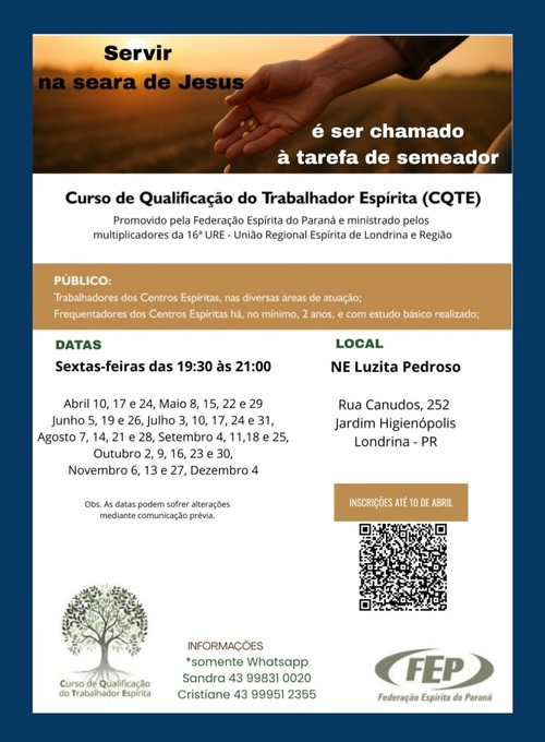 Início do Curso de Qualificação do Trabalhador Espírita 1