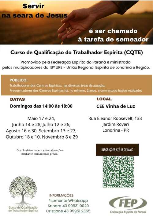 Início do Curso de Qualificação do Trabalhador Espírita 1