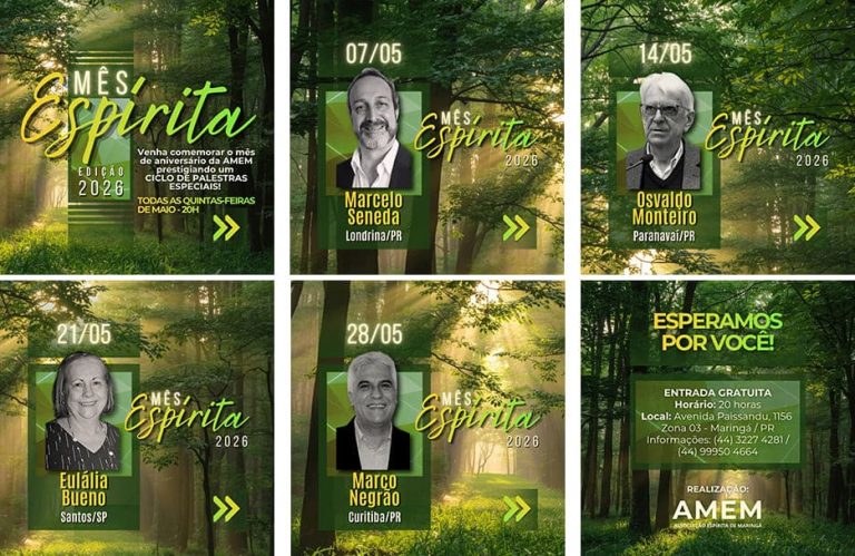 Mês Espírita da AMEM - Associação Espírita de Maringá - maio/2026 1