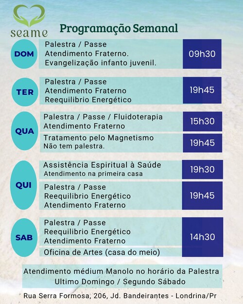 SEAME - Sociedade Espírita Amor e Esperança 2 SEAME - Sociedade Espírita Amor e Esperança 2