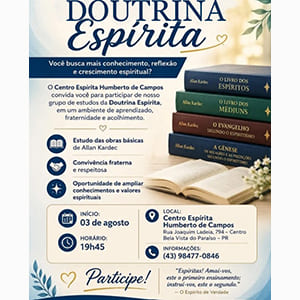 Confira os Eventos das Instituições Espíritas 1